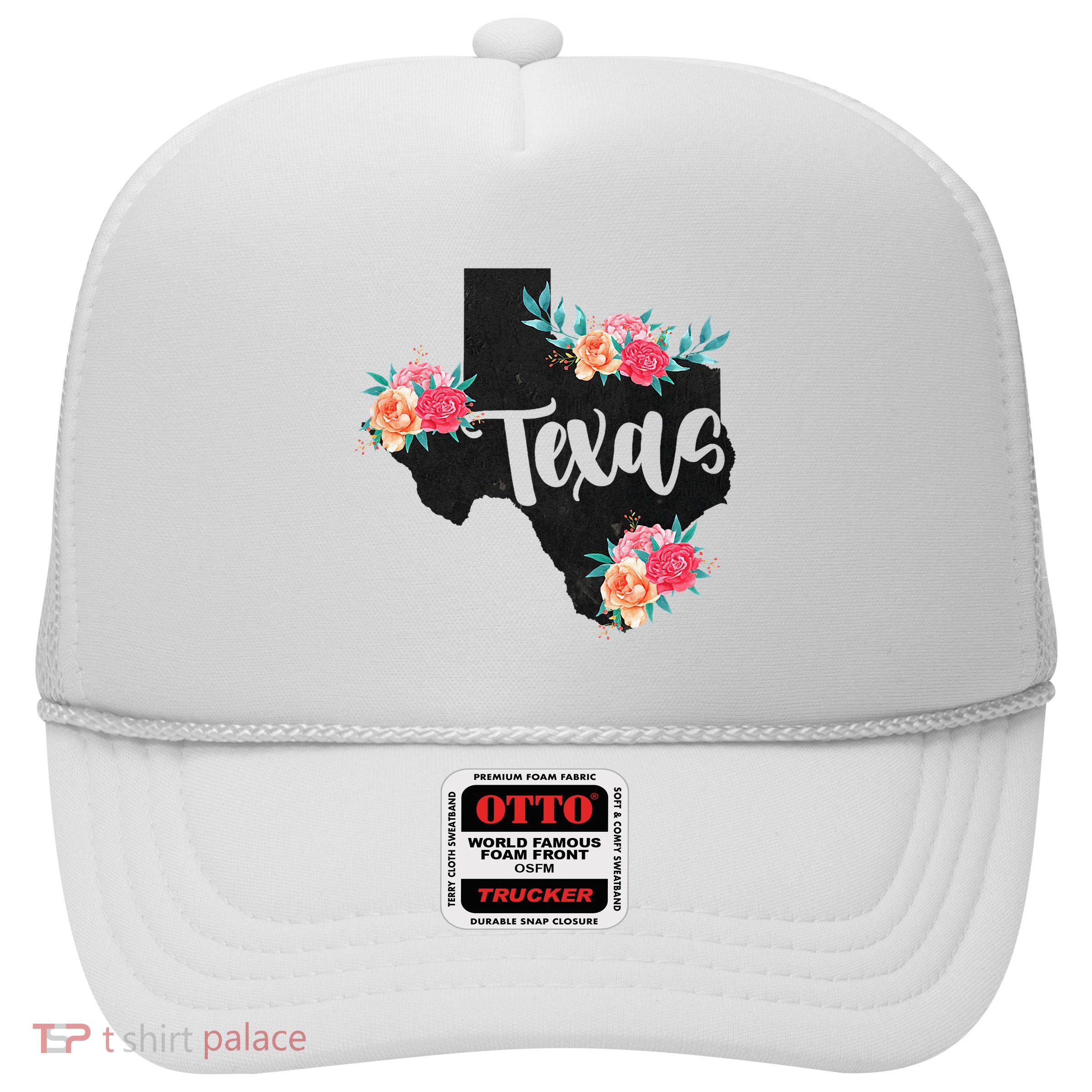Vintage Texas Home State Map Pride Flowers Retro Rodeo Trucker Hat