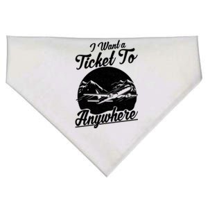 Vacation Traveler I Want A Ticket To Anywhere Meaningful Gift USA-Made Doggie Bandana