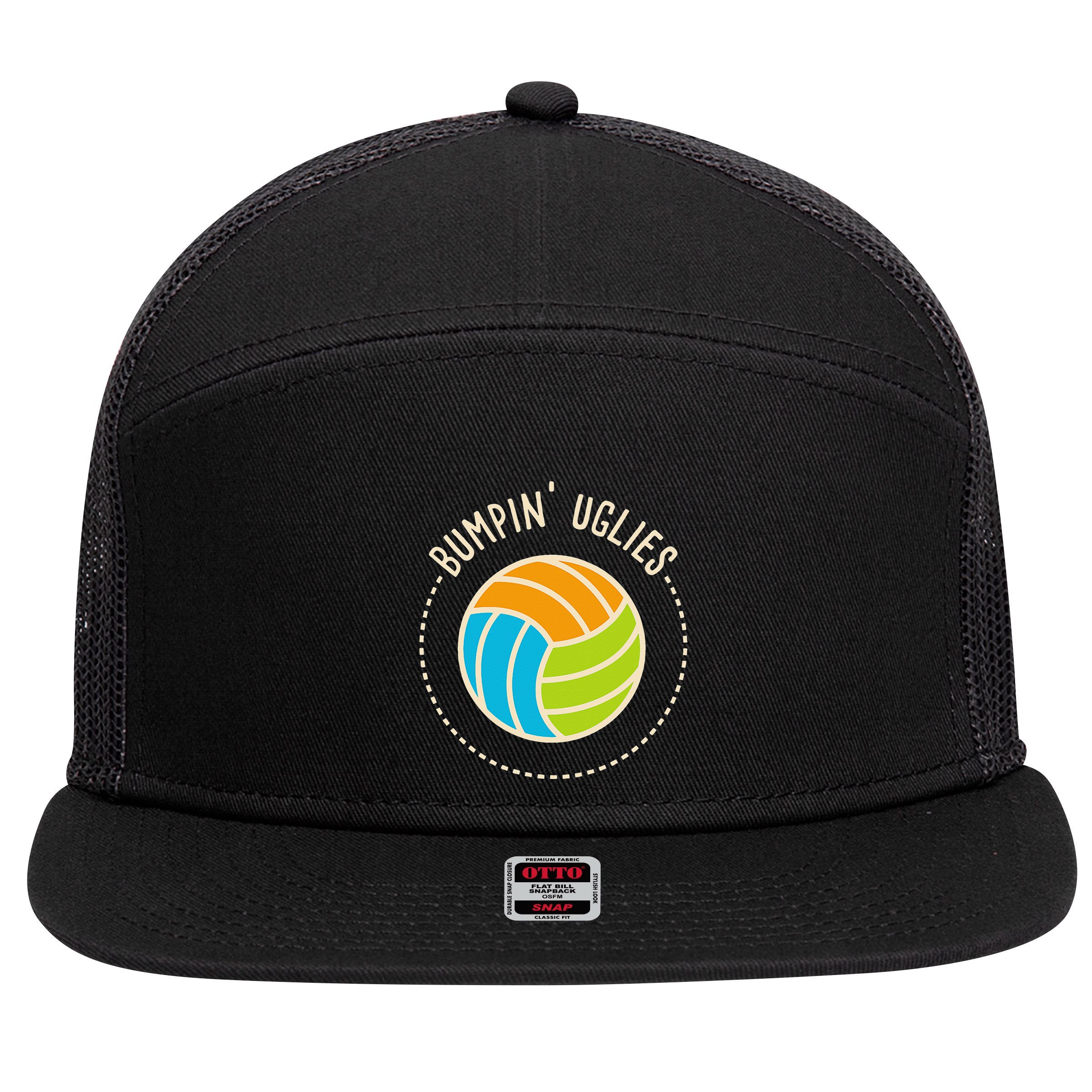 Volleyball Team I Bumpin Uglies I Beach Volleyball 7 Panel Mesh Trucker Snapback Hat