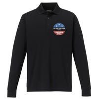 Vintage Trump Is A Scab Vote Harris 2024 Performance Long Sleeve Polo