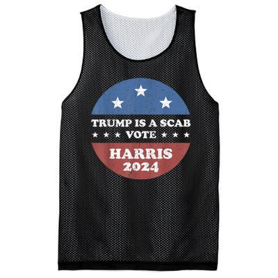 Vintage Trump Is A Scab Vote Harris 2024 Mesh Reversible Basketball Jersey Tank