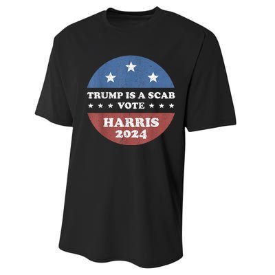 Vintage Trump Is A Scab Vote Harris 2024 Performance Sprint T-Shirt