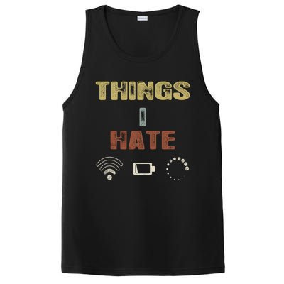 Vintage Things I Hate Gamer Great Gift Funny Gift Pc Video Game Streamer Gift PosiCharge Competitor Tank