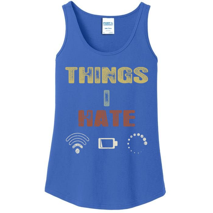 Vintage Things I Hate Gamer Great Gift Funny Gift Pc Video Game Streamer Gift Ladies Essential Tank