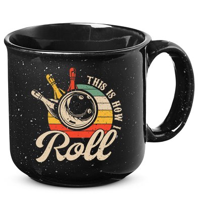 Vintage This Is How I Roll Bowling Players Tee Bowler 15oz Campfire Ceramic Mug
