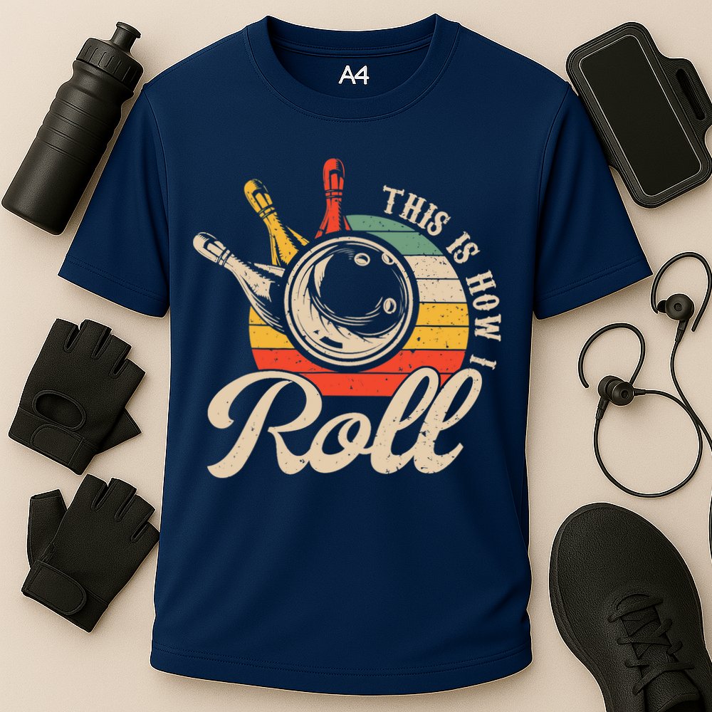 Vintage This Is How I Roll Bowling Players Tee Bowler Performance Shirt