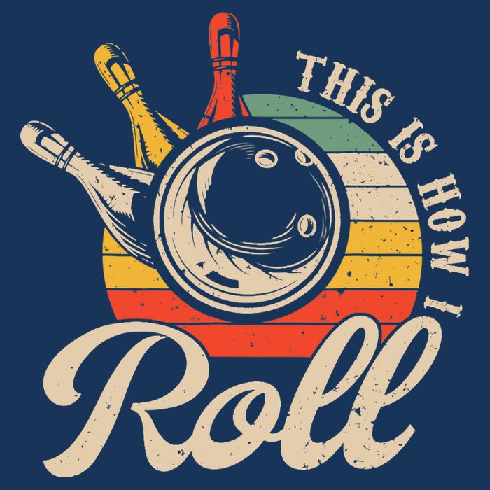Vintage This Is How I Roll Bowling Players Tee Bowler Flatbill Hat