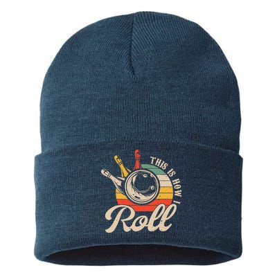 Vintage This Is How I Roll Bowling Players Tee Bowler Sustainable Knit Beanie