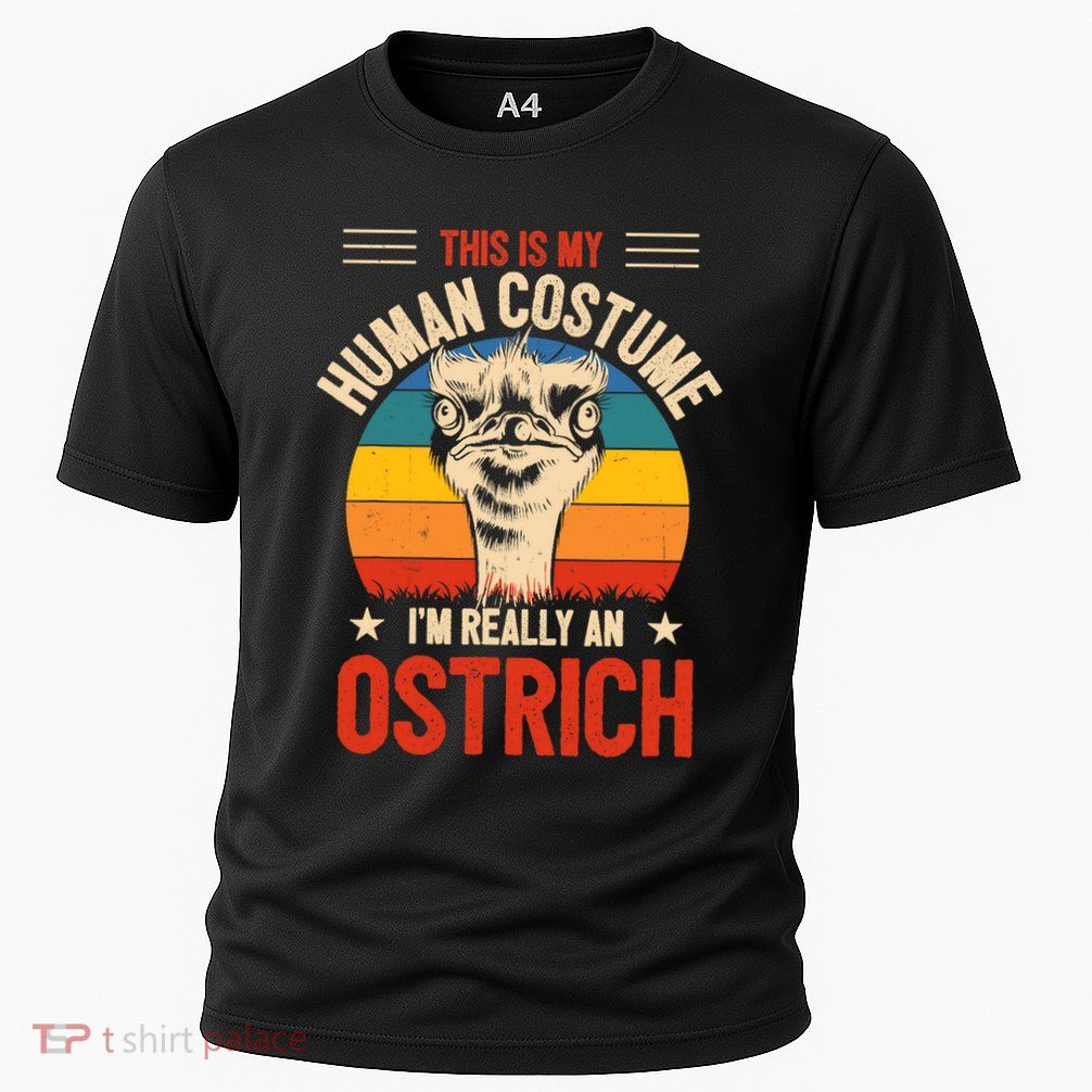 Vintage This Is My Human Costume IM Really An Ostrich Retro Performance Shirt