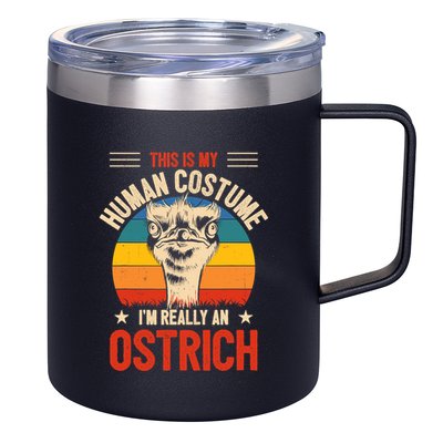 Vintage This Is My Human Costume IM Really An Ostrich Retro 12oz Stainless Steel Coffee Mug