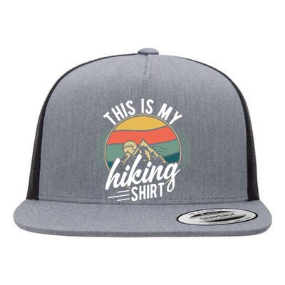 Vintage This Is My Hiking Gift Flat Bill Trucker Hat