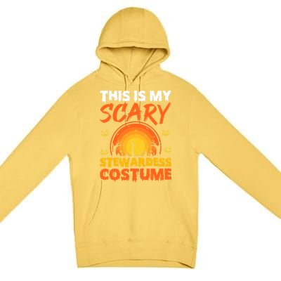 Vintage This Is My Scary Stewardess Costume Halloween Gift Premium Pullover Hoodie