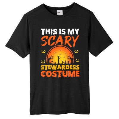 Vintage This Is My Scary Stewardess Costume Halloween Gift Tall Fusion ChromaSoft Performance T-Shirt