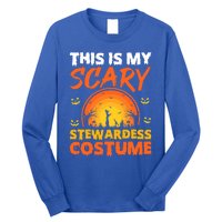 Vintage This Is My Scary Stewardess Costume Halloween Gift Long Sleeve Shirt