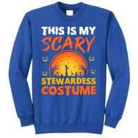 Vintage This Is My Scary Stewardess Costume Halloween Gift Sweatshirt