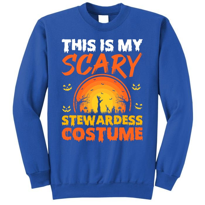 Vintage This Is My Scary Stewardess Costume Halloween Gift Sweatshirt