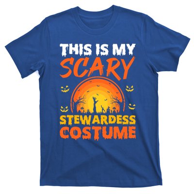 Vintage This Is My Scary Stewardess Costume Halloween Gift T-Shirt