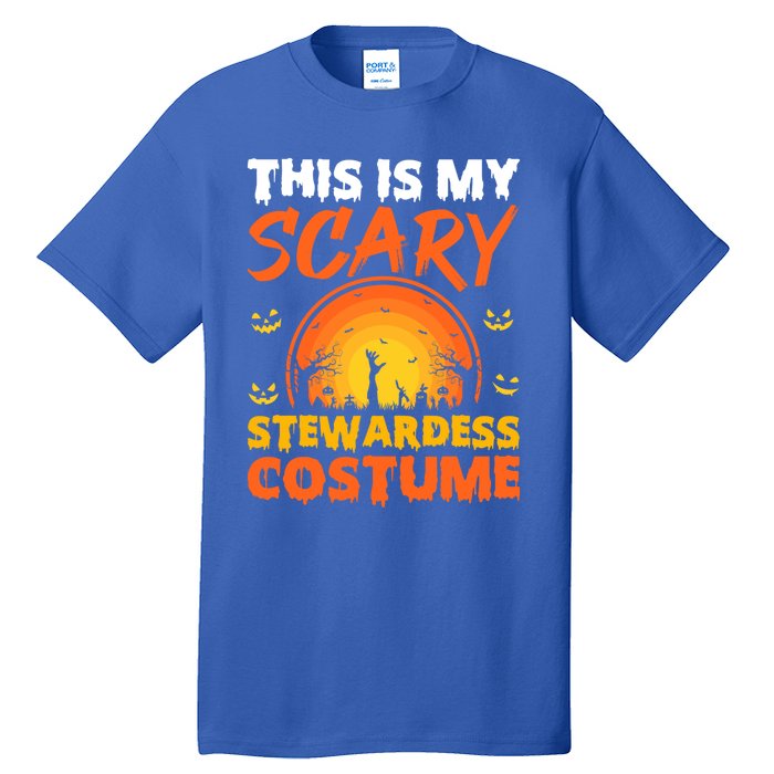 Vintage This Is My Scary Stewardess Costume Halloween Gift Tall T-Shirt