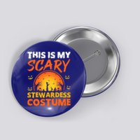 Vintage This Is My Scary Stewardess Costume Halloween Gift Button