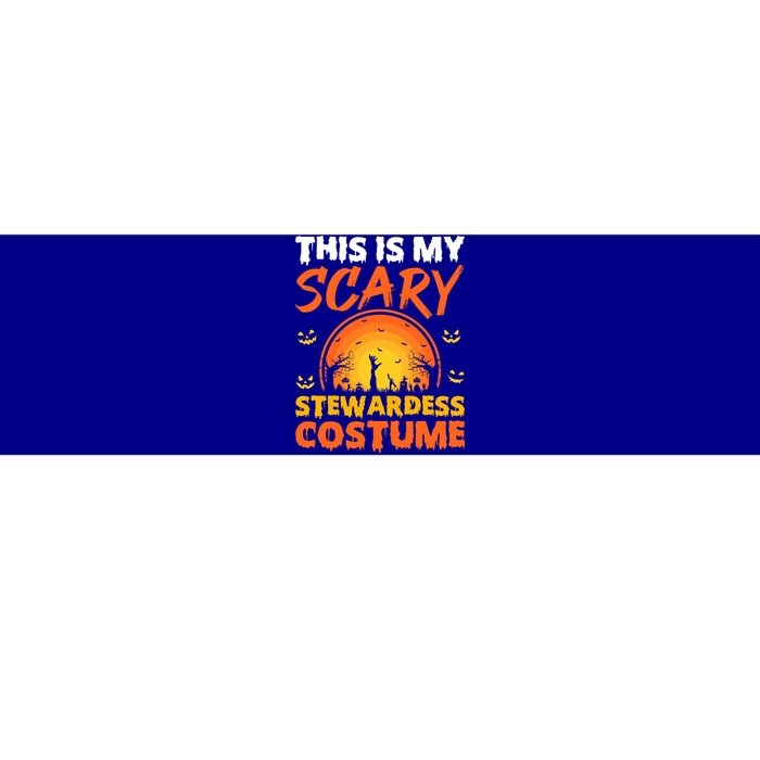 Vintage This Is My Scary Stewardess Costume Halloween Gift Bumper Sticker