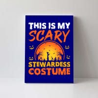 Vintage This Is My Scary Stewardess Costume Halloween Gift Canvas