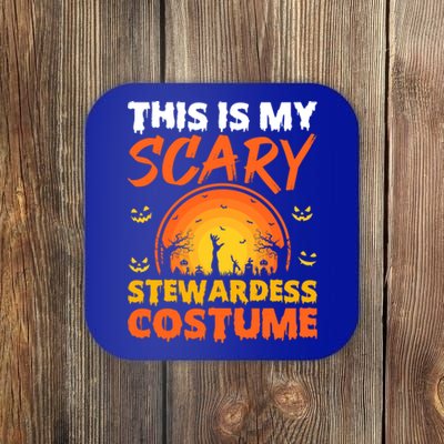 Vintage This Is My Scary Stewardess Costume Halloween Gift Coaster