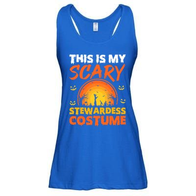 Vintage This Is My Scary Stewardess Costume Halloween Gift Ladies Essential Flowy Tank