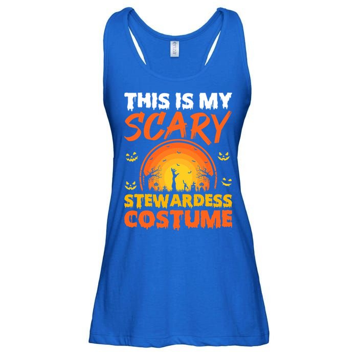 Vintage This Is My Scary Stewardess Costume Halloween Gift Ladies Essential Flowy Tank