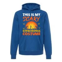 Vintage This Is My Scary Stewardess Costume Halloween Gift Premium Hoodie