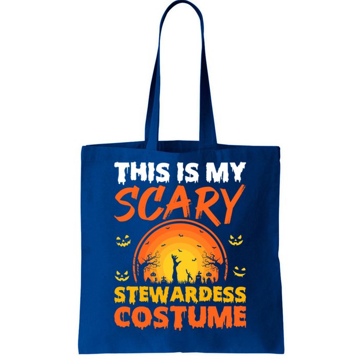 Vintage This Is My Scary Stewardess Costume Halloween Gift Tote Bag