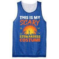 Vintage This Is My Scary Stewardess Costume Halloween Gift Mesh Reversible Basketball Jersey Tank