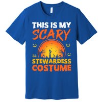 Vintage This Is My Scary Stewardess Costume Halloween Gift Premium T-Shirt