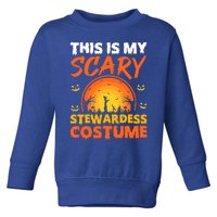 Vintage This Is My Scary Stewardess Costume Halloween Gift Toddler Sweatshirt