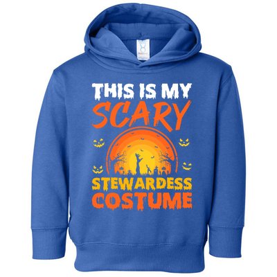 Vintage This Is My Scary Stewardess Costume Halloween Gift Toddler Hoodie