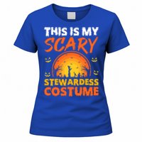 Vintage This Is My Scary Stewardess Costume Halloween Gift Women's T-Shirt