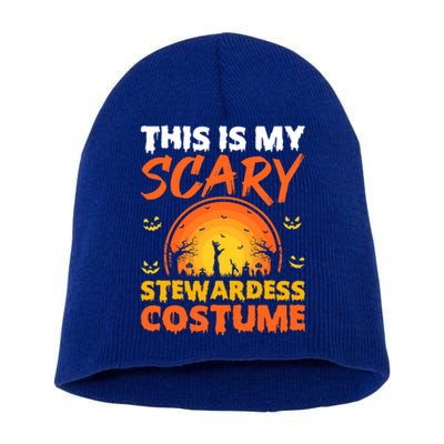 Vintage This Is My Scary Stewardess Costume Halloween Gift Short Acrylic Beanie