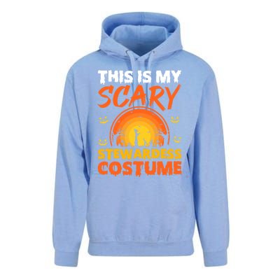 Vintage This Is My Scary Stewardess Costume Halloween Gift Unisex Surf Hoodie