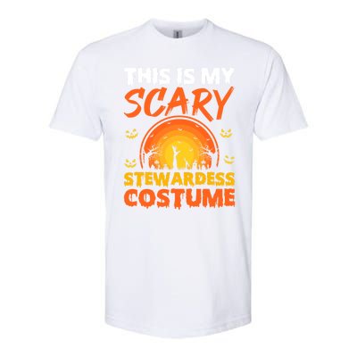 Vintage This Is My Scary Stewardess Costume Halloween Gift Softstyle CVC T-Shirt