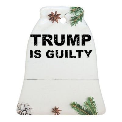 Vintage Trump Is Guilty Ceramic Bell Ornament