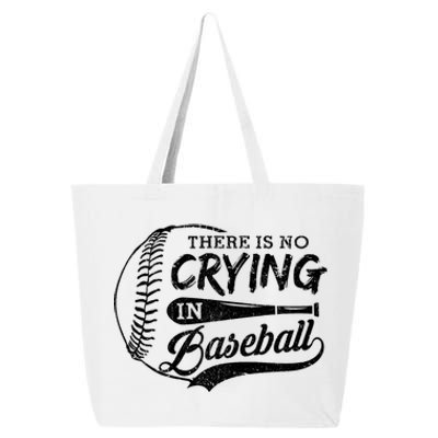 Vintage There Is No Crying In Baseball Sports Funny Baseball 25L Jumbo Tote