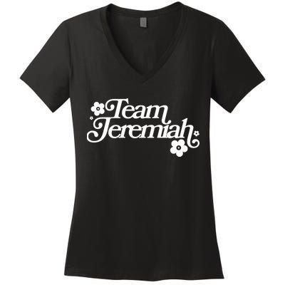 Vintage Team Jeremiah Logo Women's V-Neck T-Shirt