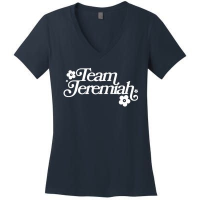 Vintage Team Jeremiah Logo Women's V-Neck T-Shirt