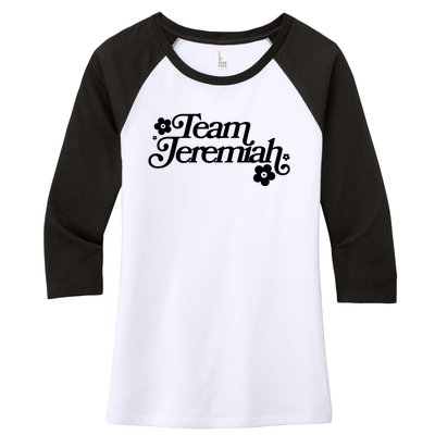 Vintage Team Jeremiah Logo Women's Tri-Blend 3/4-Sleeve Raglan Shirt