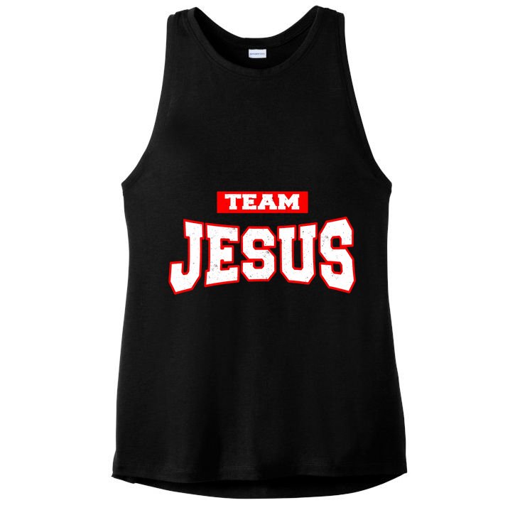 Vintage Team Jesus Funny Ladies PosiCharge Tri-Blend Wicking Tank