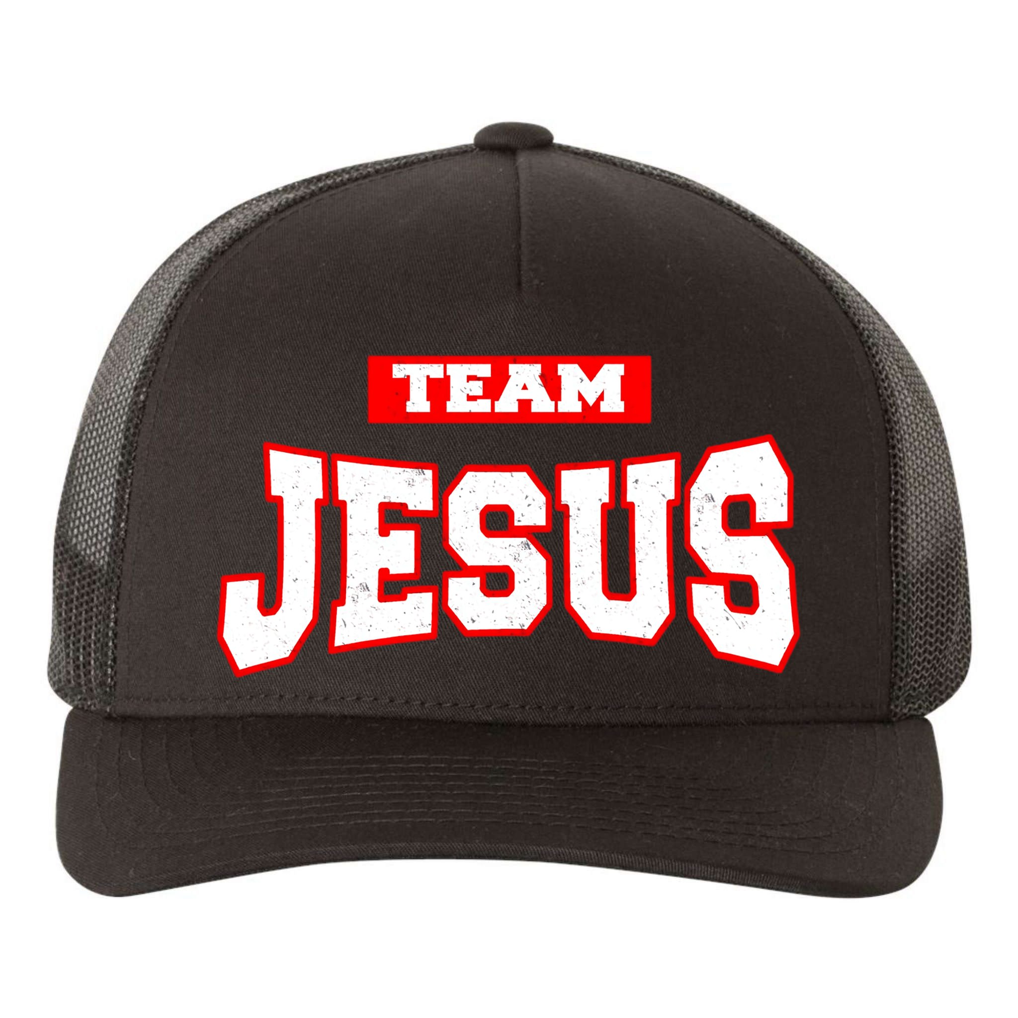 Vintage Team Jesus Funny Yupoong Adult 5-Panel Trucker Hat