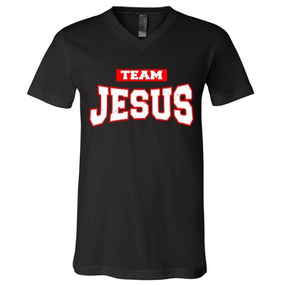Vintage Team Jesus Funny V-Neck T-Shirt