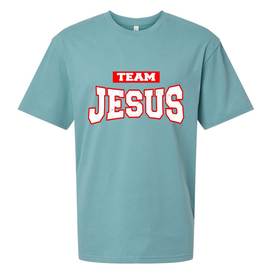 Vintage Team Jesus Funny Sueded Cloud Jersey T-Shirt
