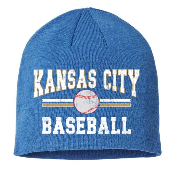 Vintage Team Kansas City Baseball Game Day Great Gift Sustainable Beanie