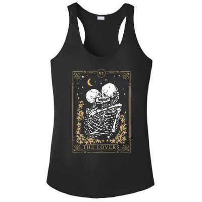 Vintage The Lovers Tarot Card Skeleton Halloween Loves Tarot Ladies PosiCharge Competitor Racerback Tank