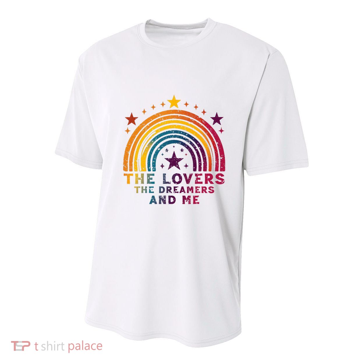 Vintage The Lovers The Dreamers And Me Funny Rainbow Quotes Youth Performance Sprint T-Shirt